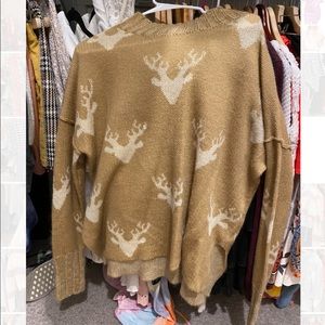 Deer brown sweater